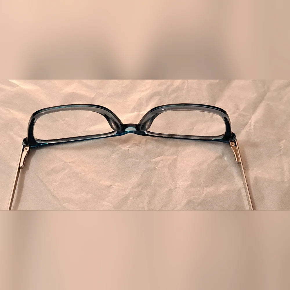 Linton & Rusby Glasses Frames. Colorblock Forest Greens With Goldtone Arms.